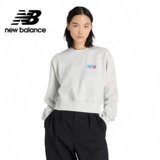 【New Balance】 NB 鬆身短版衛衣 女性 淺灰色 WT53507AHH