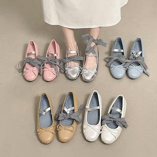 『Shoes oF Lady』新款上新 小個子增高內增高 時尚百搭 瑪麗珍鞋 女鞋 鞋子 蝴蝶結 百搭淺口 兩穿單鞋