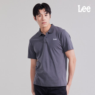 Lee 小LOGO短袖POLO衫 男 深灰 LB603002728