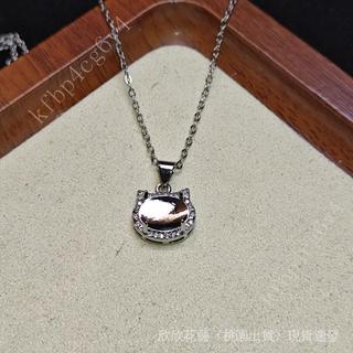 【爆款推薦】hellokitty弔墜空託電鍍鋯石鑲嵌新款經典ins8*10mm