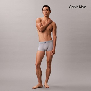 【Calvin Klein】 CK Monogram 圖案低腰平口內褲 灰色