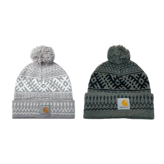 Carhartt Wip Elias Bobble Hat 雪花織紋毛帽 淺灰、深灰【SPLY】