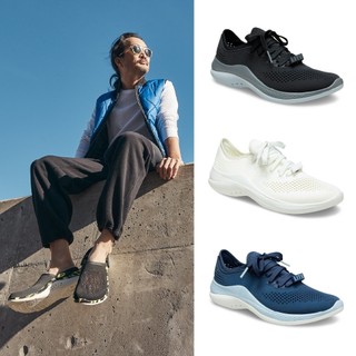 Crocs 女士LiteRide360徒步繫帶鞋-黑/灰色-206705-0DD 洞洞鞋