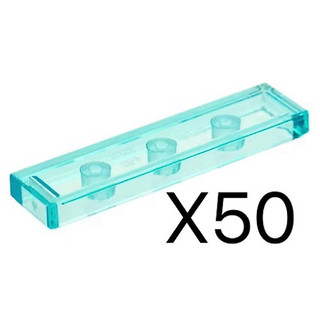 LEGO 樂高 50片 透明淺藍色 Tile 1x4 平滑磚 平滑平板 平滑薄板 平滑薄磚 2431 35371