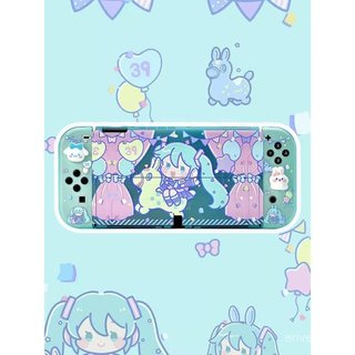 switch保護套初音未來switch OLED保護殻NS硬殻手柄Lite