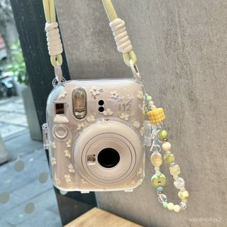instax mini 12 拍立得mini12保護殼 水晶透明殼 防摔保護套 富士拍立得相機掛繩 鏈條