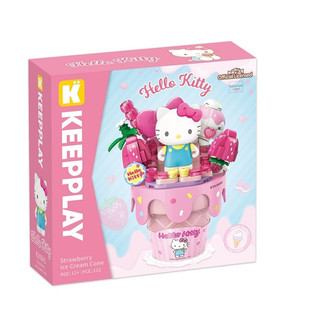 KEEPPLAY QMAN 積木 三麗鷗甜筒系列 Hello Kitty