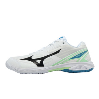 Mizuno 美津濃 羽球鞋 Wave Claw 4 男女鞋 寬楦 白 緩震 回彈 運動鞋 71GA2643-14