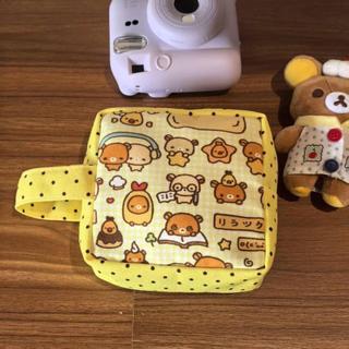 【臺灣現*貨免運】ins可愛風Rilakkuma輕鬆熊化妝包雜物收納包大容量便攜拍立得包