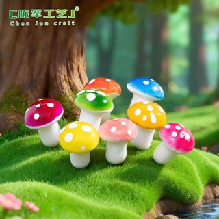 台灣熱賣 模擬蘑菇 迷你小蘑菇 泡沫蘑菇 彩色 模擬蘑菇飾品賣萌神器擺件