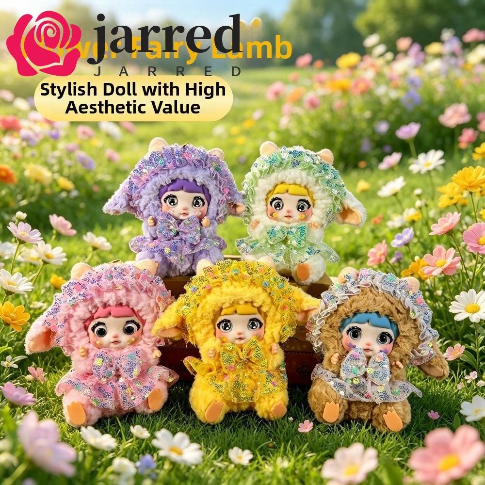 JARRED 綿羊毛絨鑰匙扣,掛飾閃亮亮片毛絨小羊吊墜,甜美仙女風格綿羊新年填充娃娃裝飾小羊毛絨玩具包裝飾