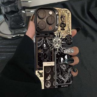 ✨臺灣出貨✨撞色元氣暗黑太陽適用蘋果16e/5promax手機殼iPhone123女14PlusXR滿額優惠