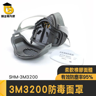 裝修用面罩 拋光用口罩 防塵口罩 3M防毒面具 面具口罩 工業防塵面罩 安全護具 防塵面具 3M SHM-3M3200