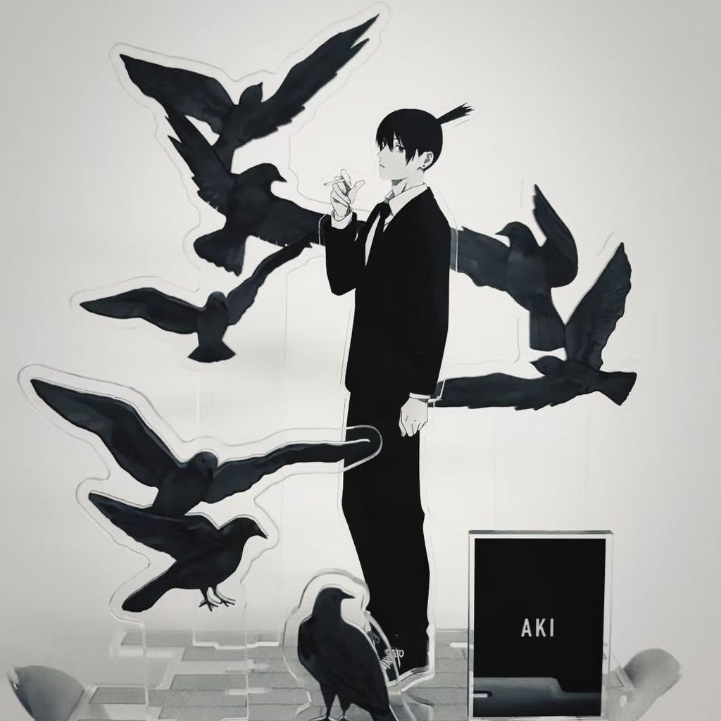 鏈鋸人早川秋精美高顏值立牌 電鋸人羣鳥翱翔早川秋亞克力多插立牌擺件 送朋友送閨蜜收藏拍照 #啾咪