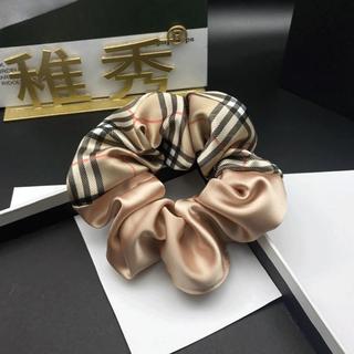 🔥爆款🔥💖免運💖 insi法式新款格子大腸髮圈發繩頭繩時尚氣質大號逛街百搭扎發頭飾S08
