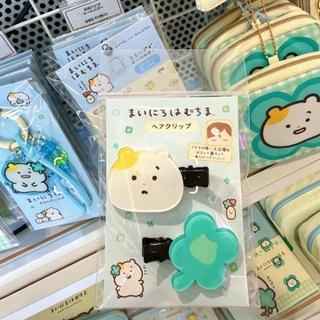 髮夾 髮飾 新品上新 日系San-X豆豆眼小倉鼠花朵髮夾清新綠花亞克力鴨嘴夾學生劉海夾