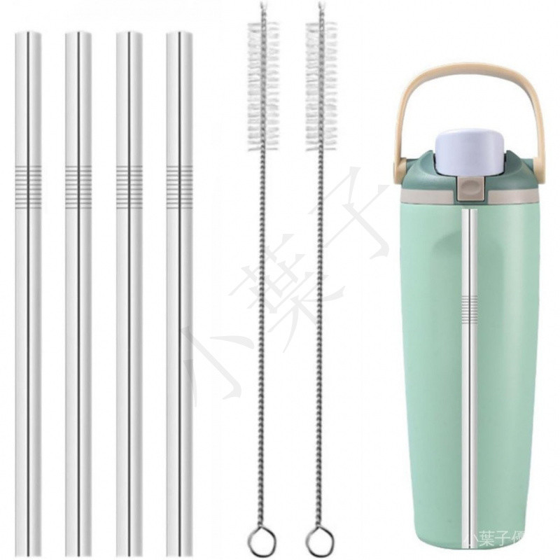 金屬吸管替換件 兼容 Owala FreeSip Sway 30 盎司(約 850.5 克)水瓶,可重複使用的不鏽鋼吸管
