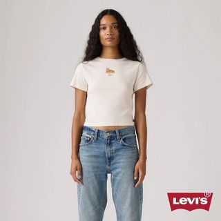 Levi's® 運動短袖Tee / 設計印花 /220G厚磅 女生上衣 熱賣單品 A8798-0082