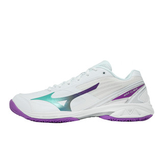 Mizuno 美津濃 羽球鞋 Wave Claw 4 寬楦 男鞋 女鞋 白 緩震 回彈 室內運動 71GA2643-16
