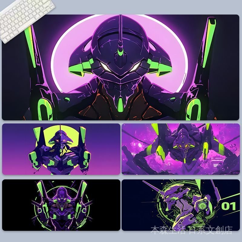 🤖免運🤖 新世紀福音戰士 EVA 明日香 動漫週邊 新世紀福音戰士鼠標墊EVA超大號電競二次元遊戲鍵盤辦公定製桌墊 XY
