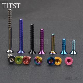 螺絲 鈦螺絲 m6螺絲 內六角螺絲 m10 螺絲 m6 鈦螺絲TITST 鈦合金沉頭內梅花螺絲M3/M4/M5/M6摩托