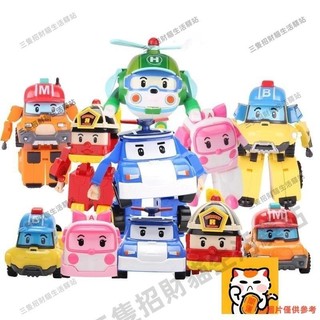 低價-韓版波力 Poli救難小英雄 波利變型機器人 變型車 兒童玩具 安寶 赫利 羅伊 禮盒裝