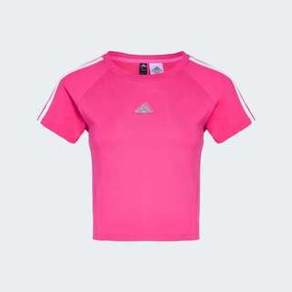 Adidas 愛迪達 Dce Baby Tee KS0278 女 T恤 運動上衣 休閒短袖 粉紅 亞版 短版