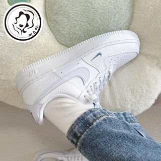 日本精選Nike Air Force 1 07 AF1 刺繡 小勾 藍勾 小藍勾 白色 白藍 淺藍 寶寶藍