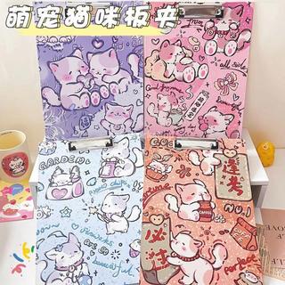 貓貓文字板夾 A4寫字板 A4檔案寫字板 A4板夾 a4 資料夾 a5檔案夾 a6亞克力 A4檔案夾 板夾 夾板 墊板