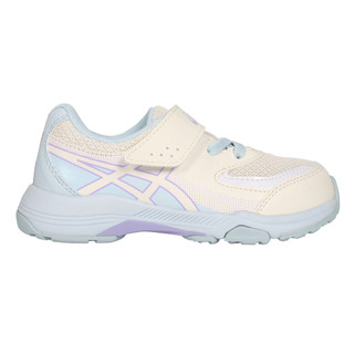 ASICS LAZERBEAM KG-MG 女中童運動鞋(魔鬼氈 亞瑟士「1154A213-100」 米白水藍紫