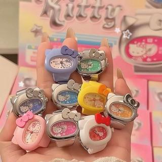 免運代購 正版Hello Kitty彩虹夢遊記戒指手錶盲盒 潮玩可愛動漫周邊kitty戒指手錶 送人 生日禮物