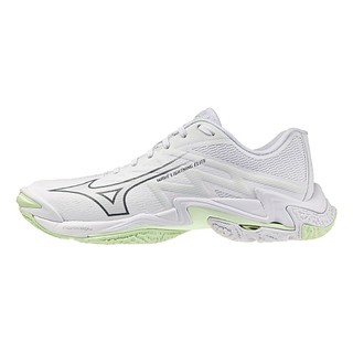 Mizuno 美津濃【授權經銷】女款排球鞋 LIGHTNING ELITE 穩定 包覆回彈 白綠 V1GC260085