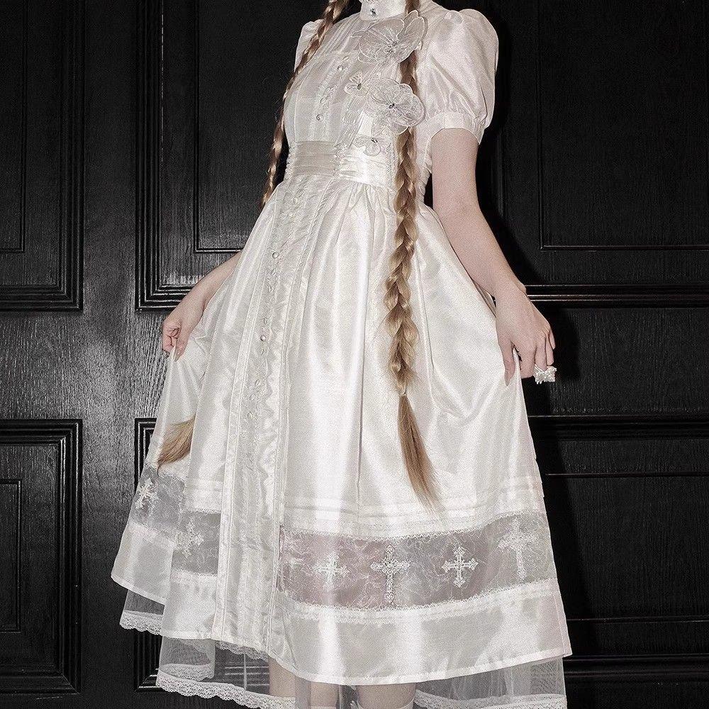 lolita Lolita裙 洛麗塔服飾 原創 新款幽靈蘭·立領OP+暗黑哥特原創禮服裙立領OP+暗黑哥特原創禮服裙