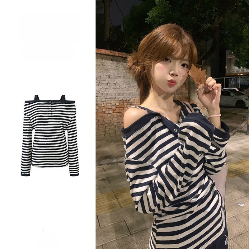 女裝上衣女裝上衣女裝T恤長袖上衣女裝條紋上衣女裝棉T恤女裝寬鬆上衣女裝
