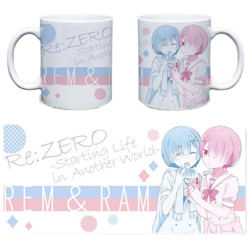 日漫 re:從零開始的異世界生活 拉姆 從零開始的異世界生活 周邊 Re从零开始的异世界生活爱蜜莉雅雷姆拉姆周边水杯陶瓷