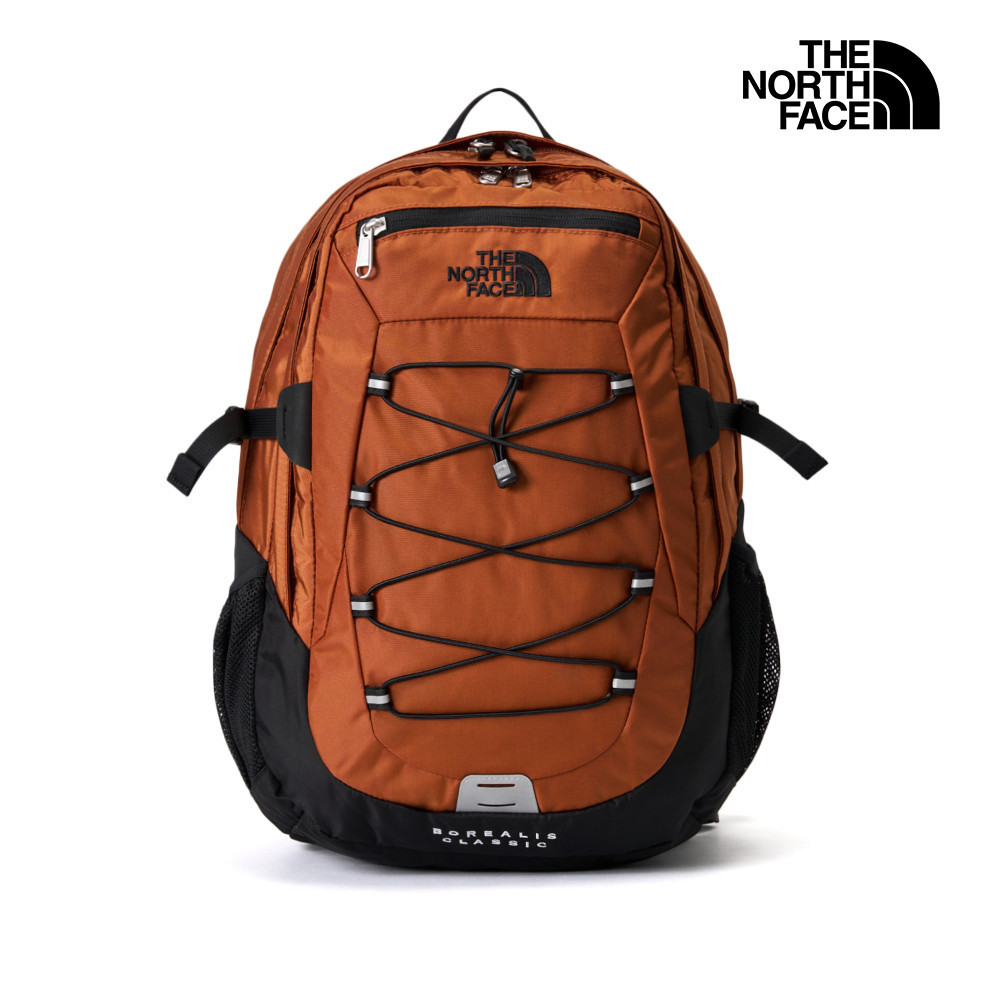 The North Face北面男女款橘色DWR防潑水休閒後背包｜CF9CC79 筆電包/登山包