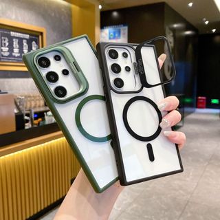 🚀臺灣出貨🚀適用SamsungS26ultra磁吸全包鏡頭隱藏支架三星S24簡約防摔手機殼