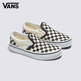 Vans Classic Slip-On 中童款黑白棋盤格滑板鞋 休閒鞋
