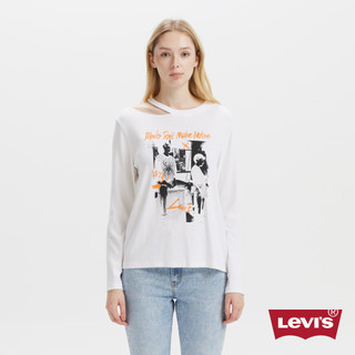 Levi's 女款 長袖T恤 ROCK&ROLL系列 領口抓破 長T 熱賣單品 002YM-0001
