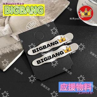 🌼臺灣出貨🌼BIG BANG周邊巡演物料線下應援波浪髮夾名字髮飾邊夾精緻包裝禮物