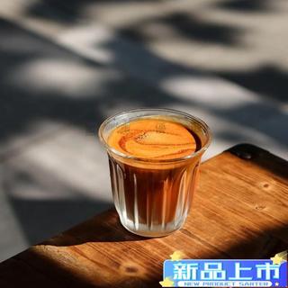 ⭐桃園出貨🔥咖啡杯 拉花杯 拿鐵咖啡杯 玻璃杯 鋼化Dirty咖啡澳白杯玻璃杯拉花杯拿鐵咖啡杯短笛意式濃縮咖啡杯