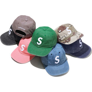 日韓代購 Supreme Pigment S Logo 6-Panel 水洗 帽子 老帽 丹寧 潮流 百搭 運動風