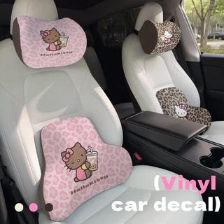 臺灣發貨>豹系小貓汽車頭枕護頸枕車內座椅脖子靠枕高級感可愛通用頭枕腰靠AXL