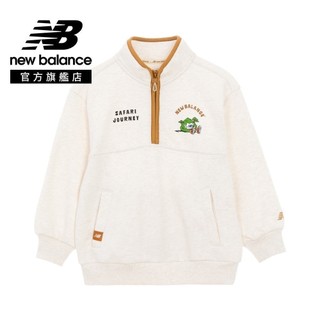 【New Balance】 NB 童裝半開襟衛衣 中性 灰色 7ZG1206WOML