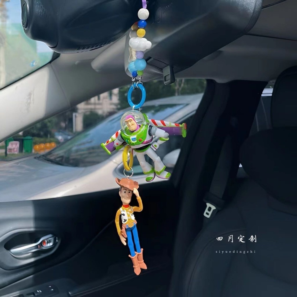 可愛玩具總動員 三眼怪娃娃 玩具總動員汽車掛飾后視鏡掛件趣味創意新車禮物巴斯光年胡迪掛飾 玩具總動員 巴斯光年 禮物