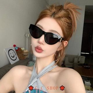 🍁C.C SHOP🍁 新款高級感復古貓眼 墨鏡 女韓版方圓臉顯瘦鏡框防紫外線 太陽眼鏡 女 大框 明星同款 出國 網