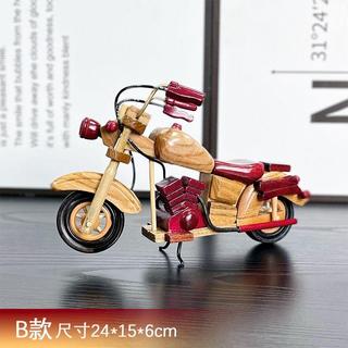 🔥店長熱推🔥木製哈雷機車模型 經典機車造型 男孩禮物 成品