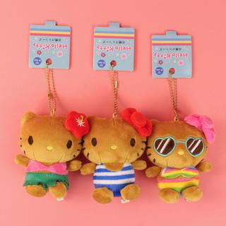 臺灣出貨💥可愛日系三麗歐HelloKitty黑皮毛絨掛件三件套