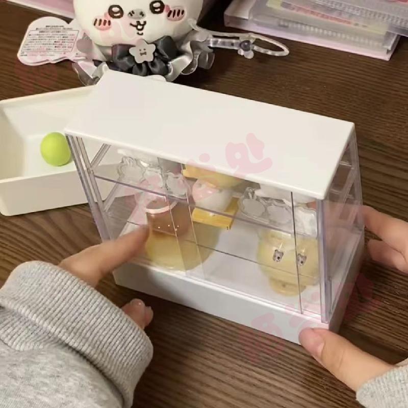 🌾萌粒公仔 展示櫃 適配貓貓糕萌粒痛櫃 分格展示架 公仔收納痛櫃 公仔 盲盒公仔防塵展示收納｜台灣出貨