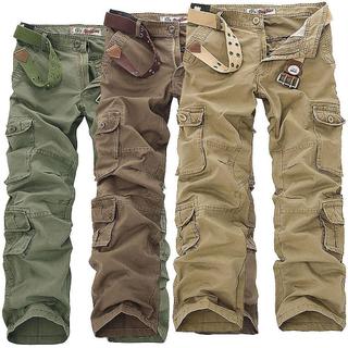 【秋季新品】Men's Cotton Cargo pants leisure Man Camo trousers Big
